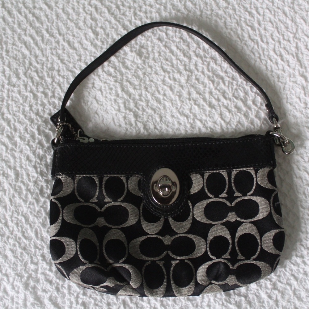 Small Black Coach Clutch